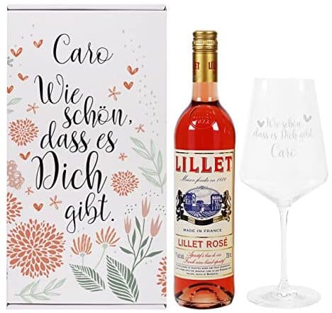 Herz & Heim Geschenkbox mit Weinglas